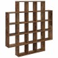 vidaXL Ράφι Τοίχου Παλαιωμένο ξύλο 100 x 13 x 100 εκ