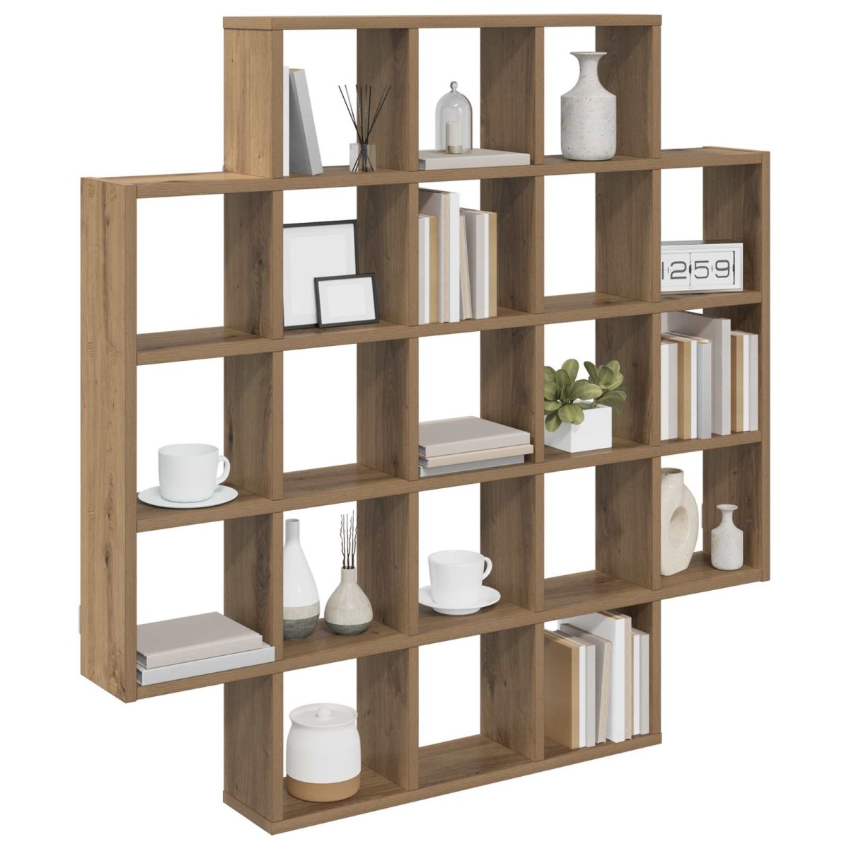 vidaXL Ράφι Τοίχου Artisan Δρυς 100 x 13 x 100 εκ Επεξεργασμένο Ξύλο