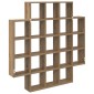 vidaXL Ράφι Τοίχου Artisan Δρυς 100 x 13 x 100 εκ Επεξεργασμένο Ξύλο