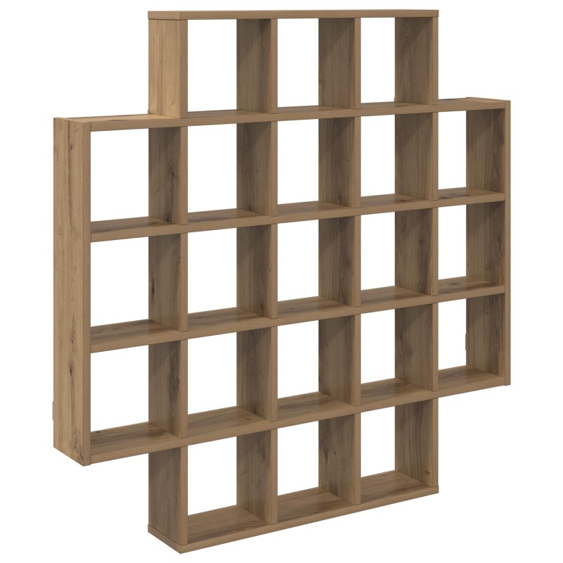 vidaXL Ράφι Τοίχου Artisan Δρυς 100 x 13 x 100 εκ Επεξεργασμένο Ξύλο