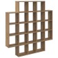 vidaXL Ράφι Τοίχου Artisan Δρυς 100 x 13 x 100 εκ Επεξεργασμένο Ξύλο