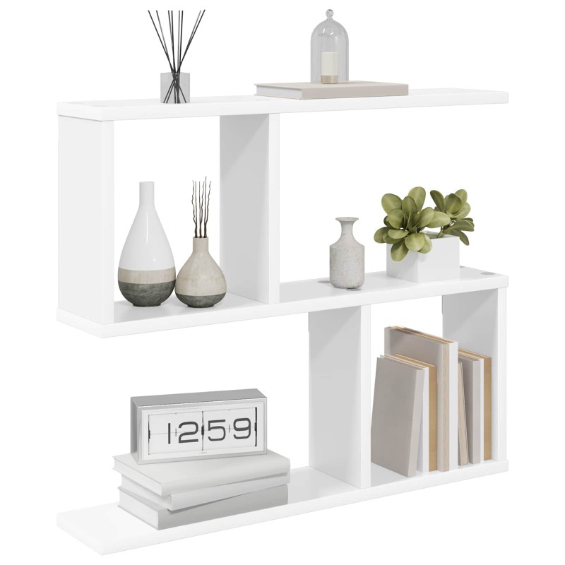 vidaXL Ράφι Τοίχου Λευκό 60 x 12 x 50,5 εκ Επεξεργασμένο Ξύλο