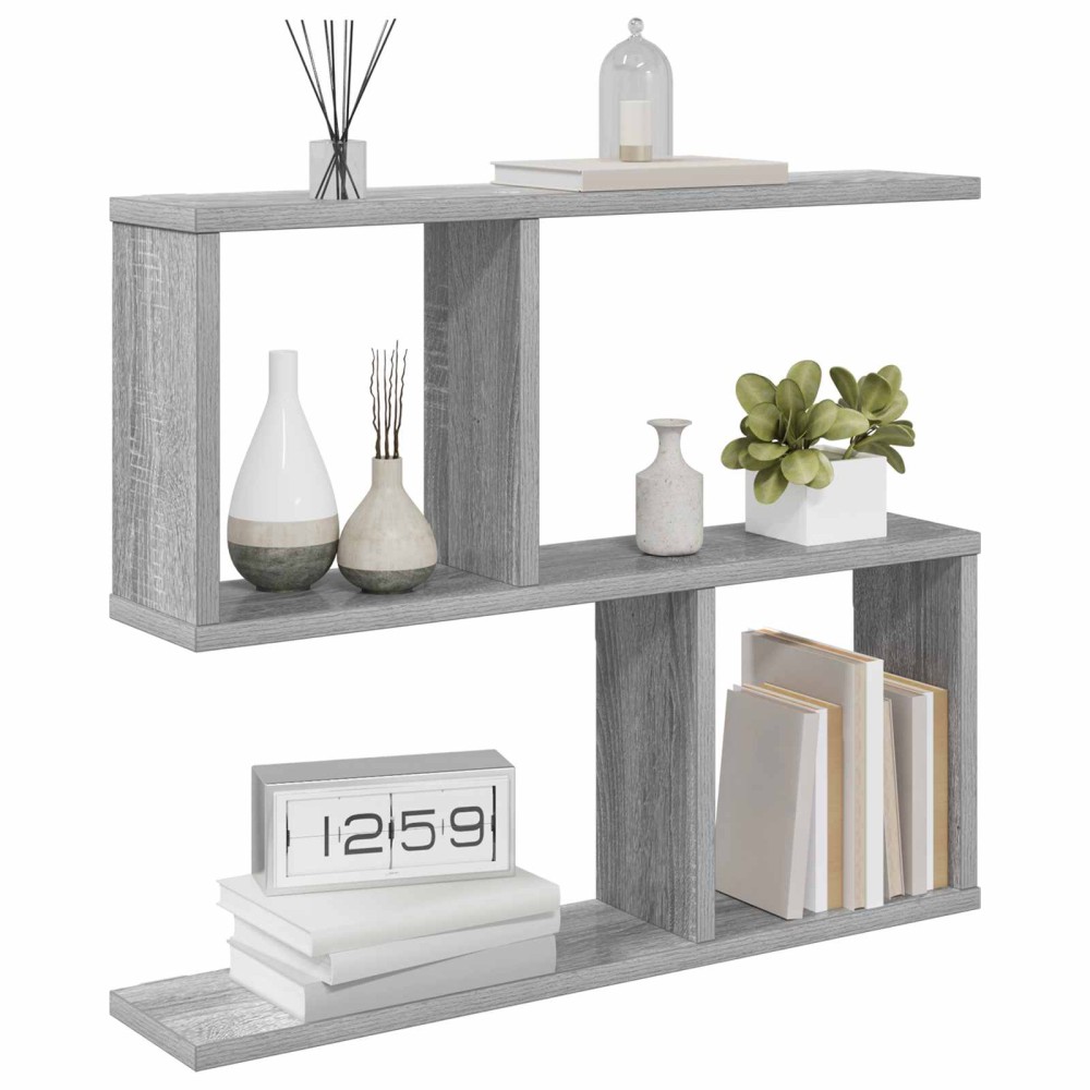 vidaXL Ράφι Τοίχου Γκρι Sonoma 60 x 12 x 50,5 εκ Επεξεργασμένο Ξύλο