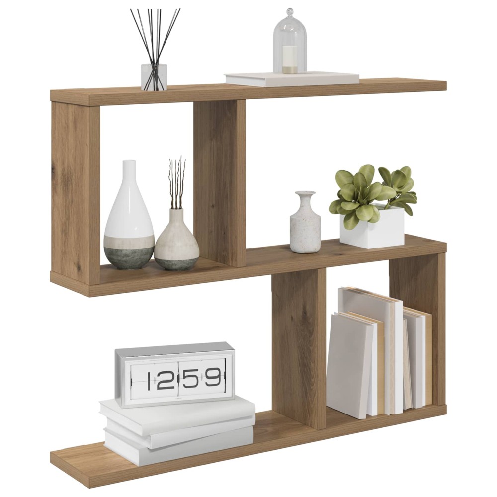 vidaXL Ράφι Τοίχου Artisan Δρυς 60 x 12 x 50,5 εκ Επεξεργασμένο Ξύλο