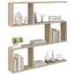 vidaXL Ράφι Τοίχου Sonoma Δρυς 80 x 12 x 79,5 εκ Επεξεργασμένο Ξύλο