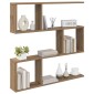 vidaXL Ράφι Τοίχου Artisan Δρυς 80 x 12 x 79,5 εκ Επεξεργασμένο Ξύλο