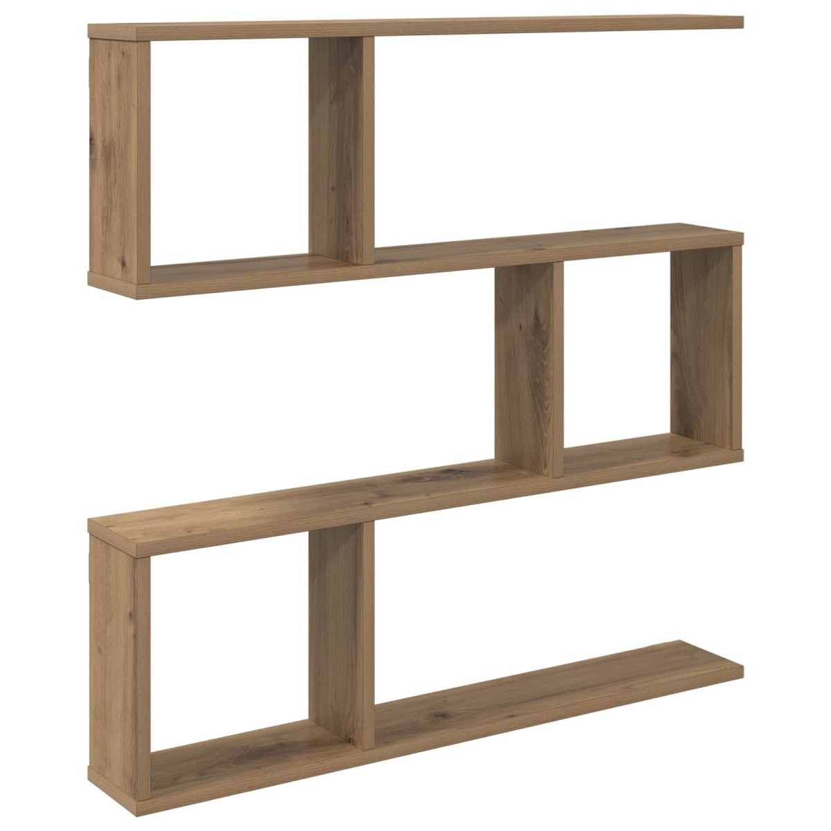 vidaXL Ράφι Τοίχου Artisan Δρυς 80 x 12 x 79,5 εκ Επεξεργασμένο Ξύλο
