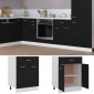 vidaXL Ντουλάπι με Συρτάρι Μαύρο 60x46x81,5 εκ. Μοριοσανίδα
