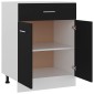 vidaXL Ντουλάπι με Συρτάρι Μαύρο 60x46x81,5 εκ. Μοριοσανίδα