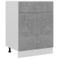 vidaXL Ντουλάπι με Συρτάρι Γκρι Σκυροδέματος 60x46x81,5 εκ Μοριοσανίδα