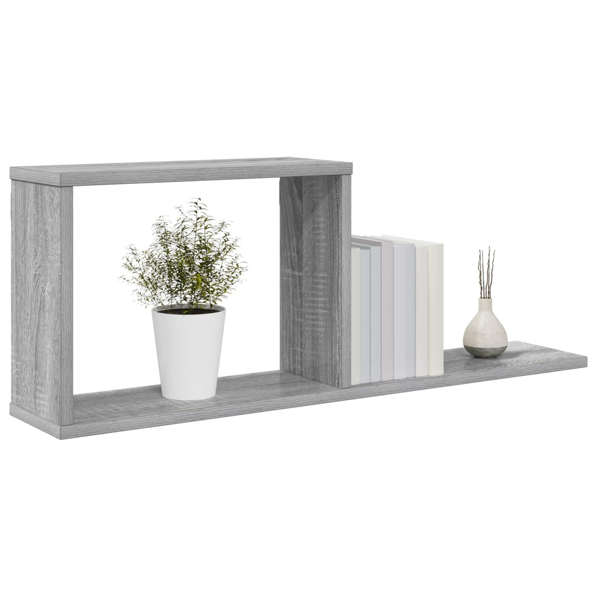 vidaXL Κρεμαστά ράφια Γκρι Sonoma 80 x 15 x 30 εκ Επεξεργασμένο Ξύλο