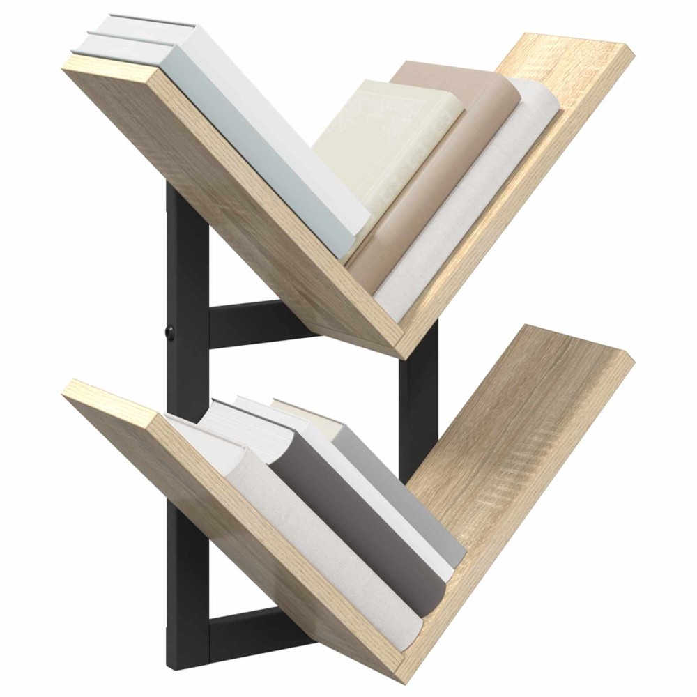 vidaXL Ράφι Τοίχου 2 τμχ. Sonoma Δρυς 43 x 15 x 47 εκ