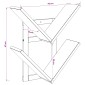 vidaXL Ράφι Τοίχου Καπνισμένο Ξύλο Δρυός 43 x 15 x 47 εκ