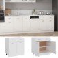 vidaXL Ντουλάπι με Συρτάρι Λευκό 80x46x81,5 εκ. Μοριοσανίδα
