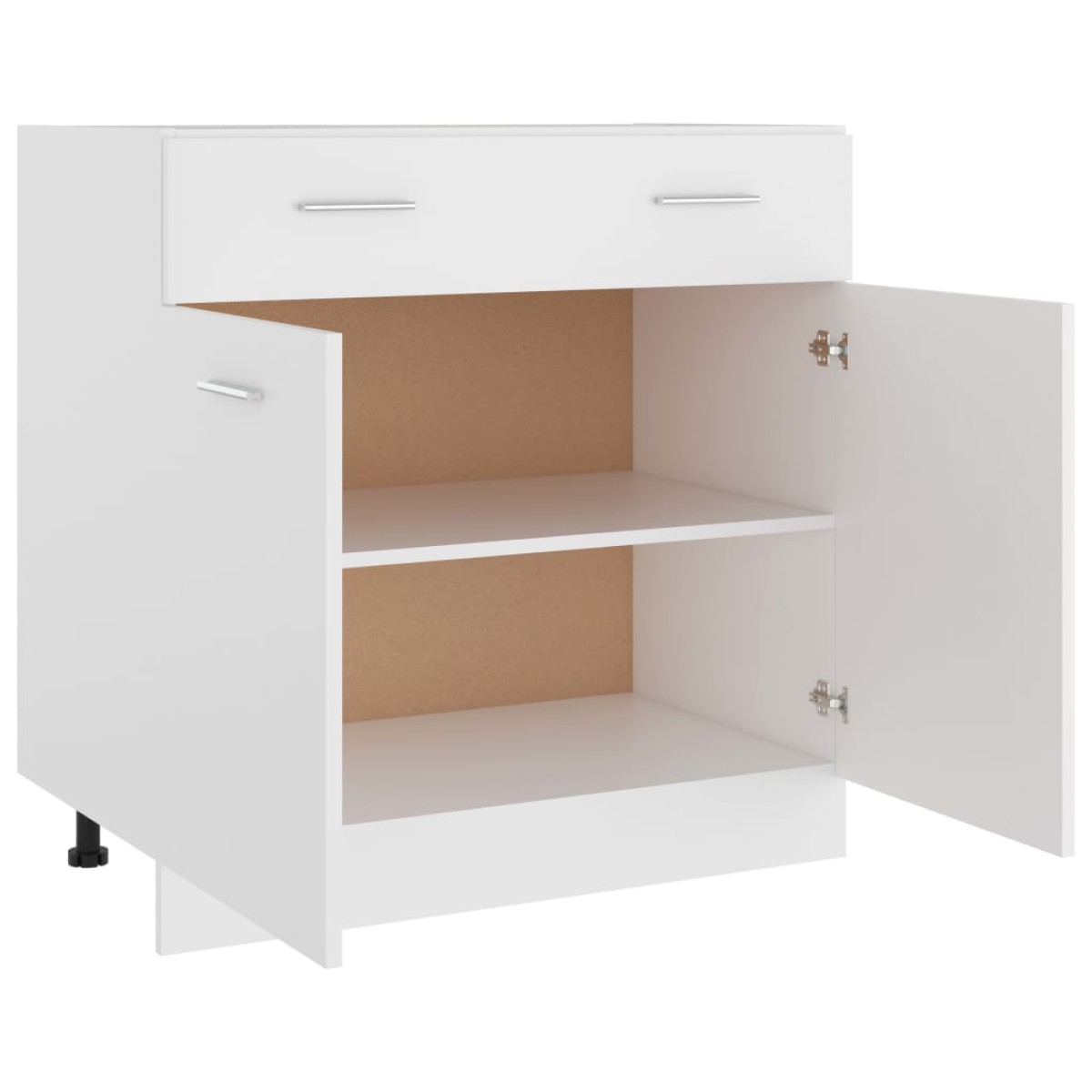vidaXL Ντουλάπι με Συρτάρι Λευκό 80x46x81,5 εκ. Μοριοσανίδα