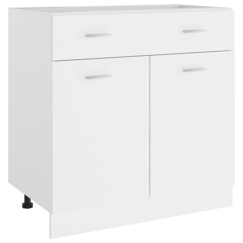 vidaXL Ντουλάπι με Συρτάρια "Lyon" Λευκό 80x46x81,5 εκ. από Τεχνητό Ξύλο