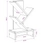 vidaXL Ράφι Δέντρων 3-Επιπέδων 30 x 18 x 48 εκ Επεξεργασμένο Ξύλο