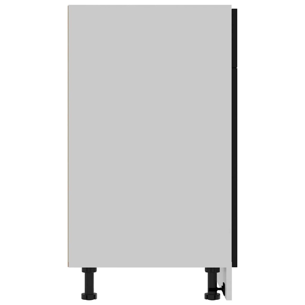 vidaXL Ντουλάπι με Συρτάρι Μαύρο 80x46x81,5 εκ. Μοριοσανίδα