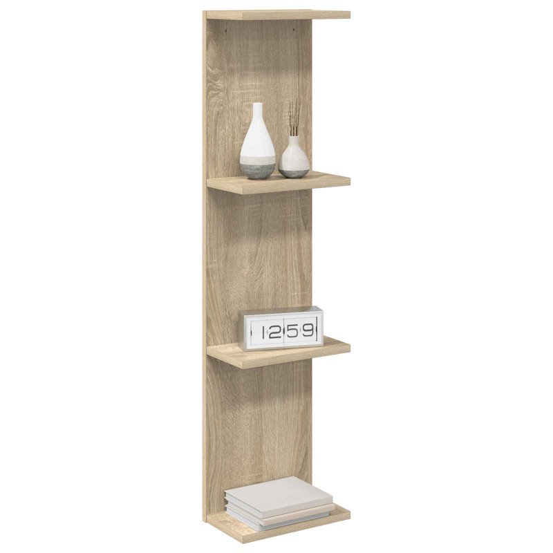 vidaXL Ράφι Τοίχου Sonoma Δρυς 25 x 15 x 100 εκ Επεξεργασμένο Ξύλο