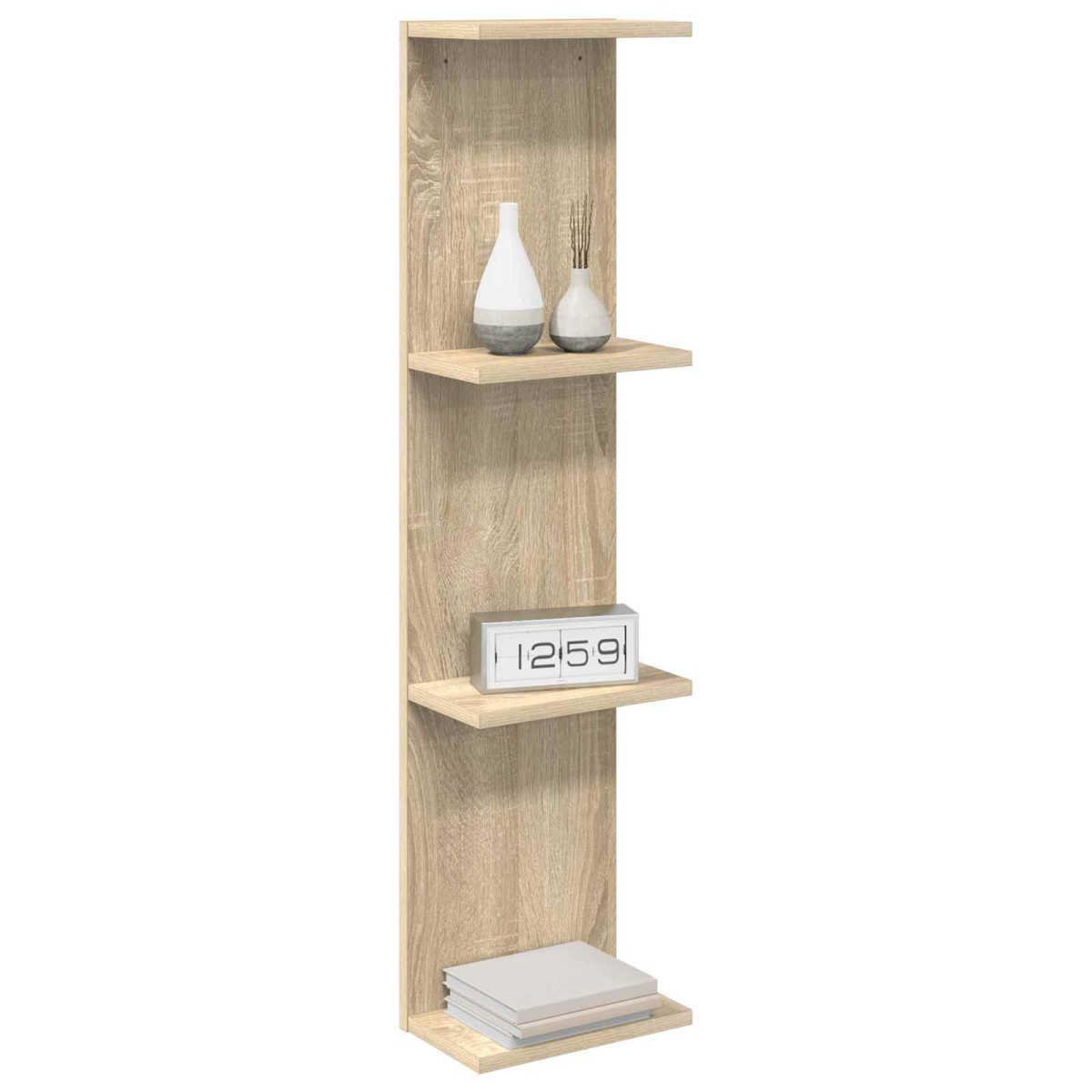 vidaXL Ράφι Τοίχου 2 τμχ. Sonoma Δρυς 25 x 15 x 100 εκ