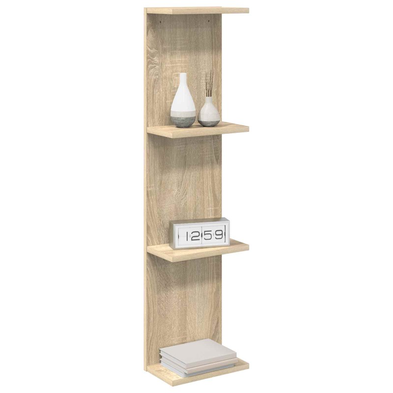 vidaXL Ράφι Τοίχου 2 τμχ. Sonoma Δρυς 25 x 15 x 100 εκ