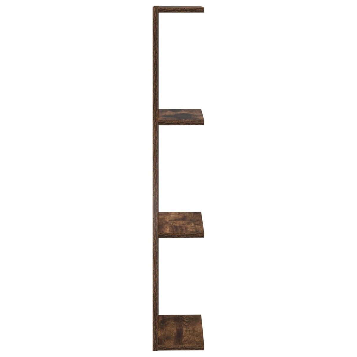 vidaXL Ράφι Τοίχου Καπνισμένο Ξύλο Δρυός 25 x 15 x 100 εκ