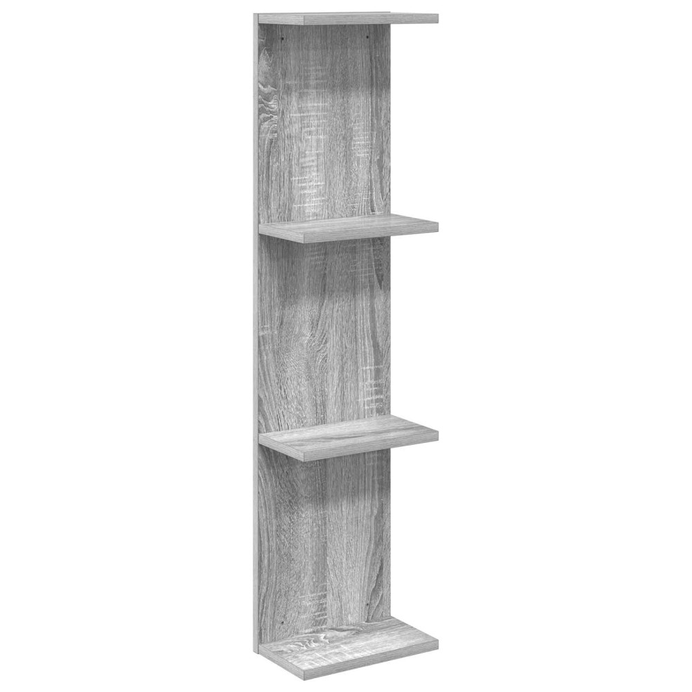 vidaXL Ράφι Τοίχου Γκρι Sonoma 25 x 15 x 100 εκ Επεξεργασμένο Ξύλο