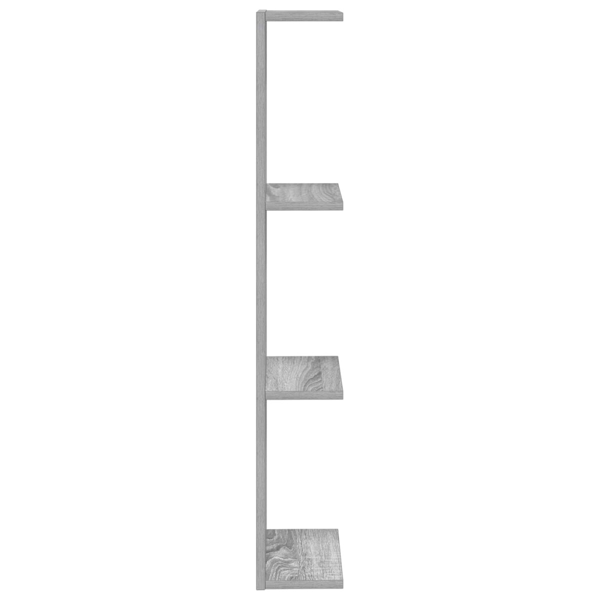vidaXL Ράφι Τοίχου 2 τμχ. Γκρι Sonoma 25 x 15 x 100 εκ