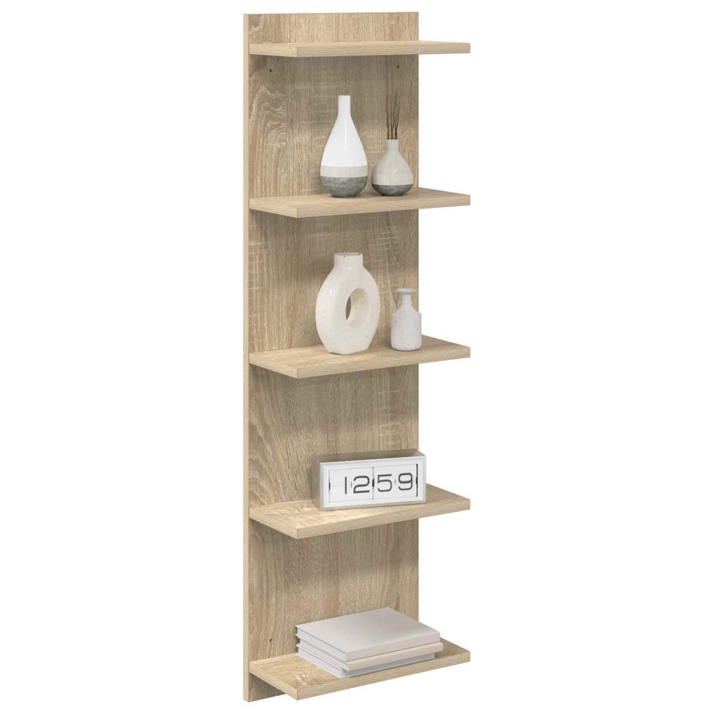 vidaXL Ράφι Τοίχου Sonoma Δρυς 30 x 15 x 100 εκ Επεξεργασμένο Ξύλο
