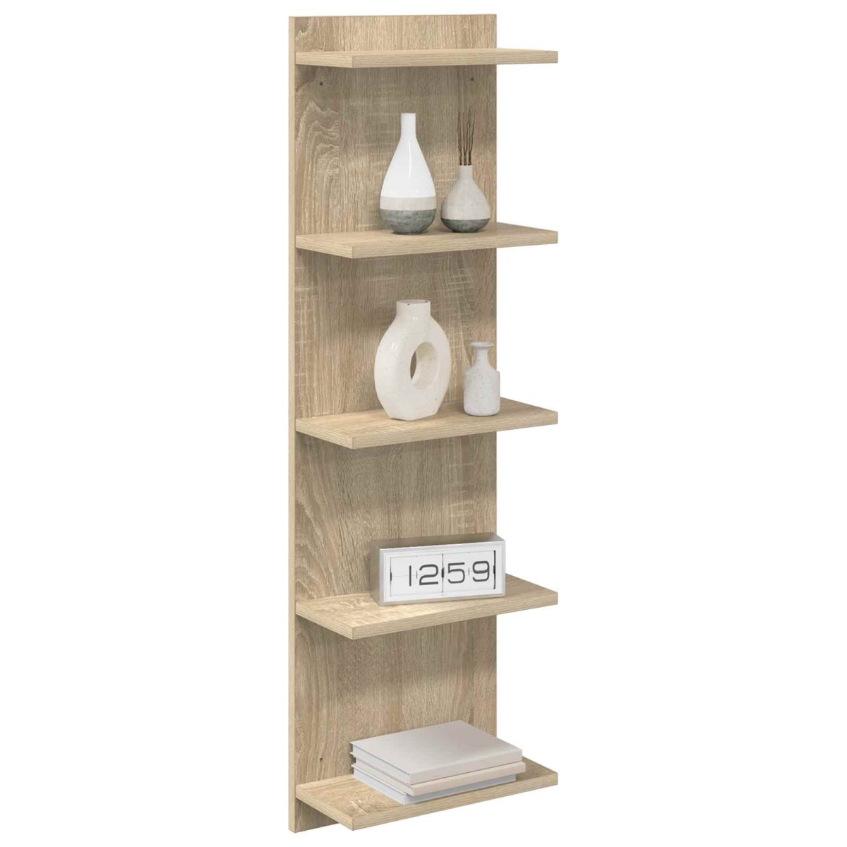 vidaXL Ράφι Τοίχου Sonoma Δρυς 30 x 15 x 100 εκ Επεξεργασμένο Ξύλο
