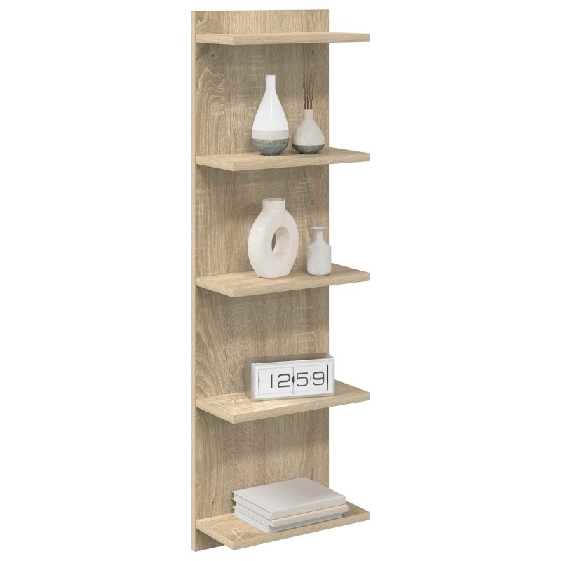 vidaXL Ράφι Τοίχου Sonoma Δρυς 30 x 15 x 100 εκ Επεξεργασμένο Ξύλο
