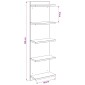 vidaXL Ράφι Τοίχου 2 τμχ. Sonoma Δρυς 30 x 15 x 100 εκ
