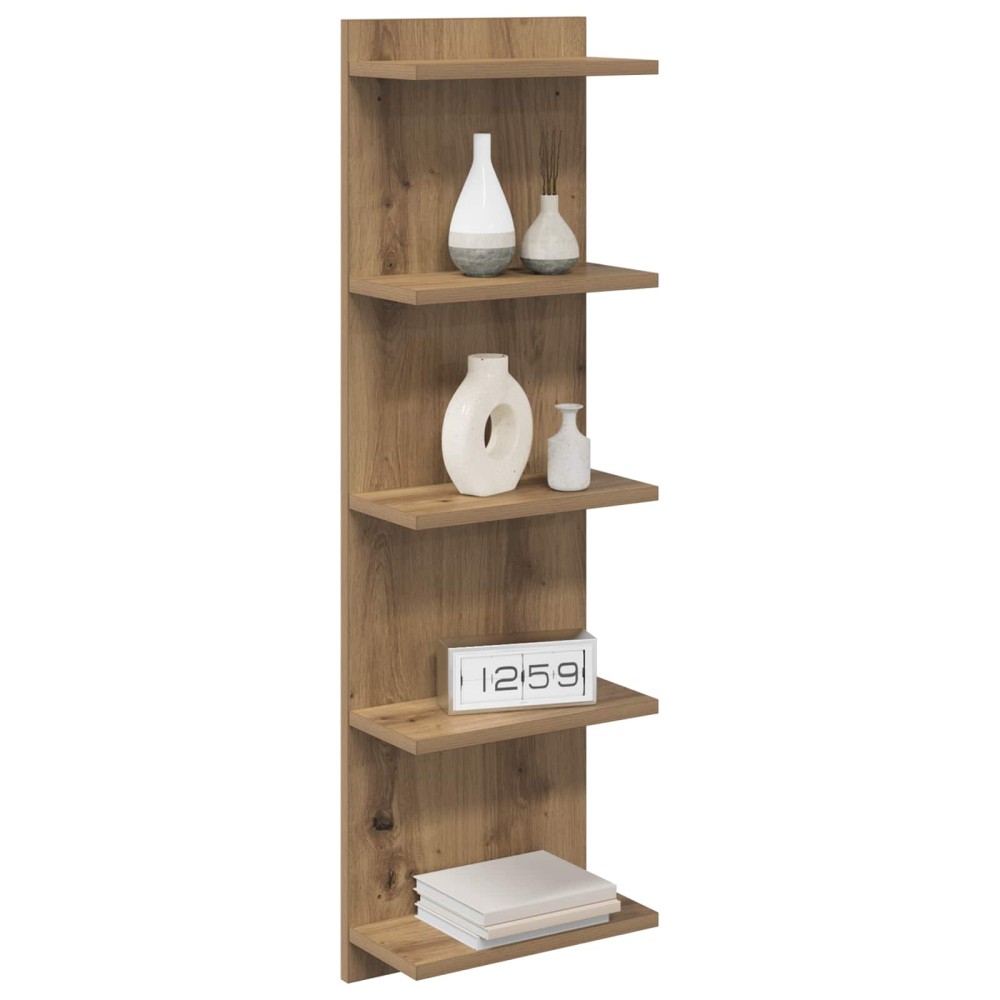 vidaXL Ράφι Τοίχου Artisan Δρυς 30 x 15 x 100 εκ Επεξεργασμένο Ξύλο