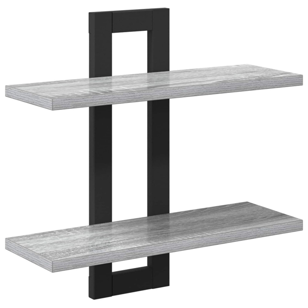 vidaXL Κρεμαστά ράφια Γκρι Sonoma 40 x 15 x 40 εκ Επεξεργασμένο Ξύλο