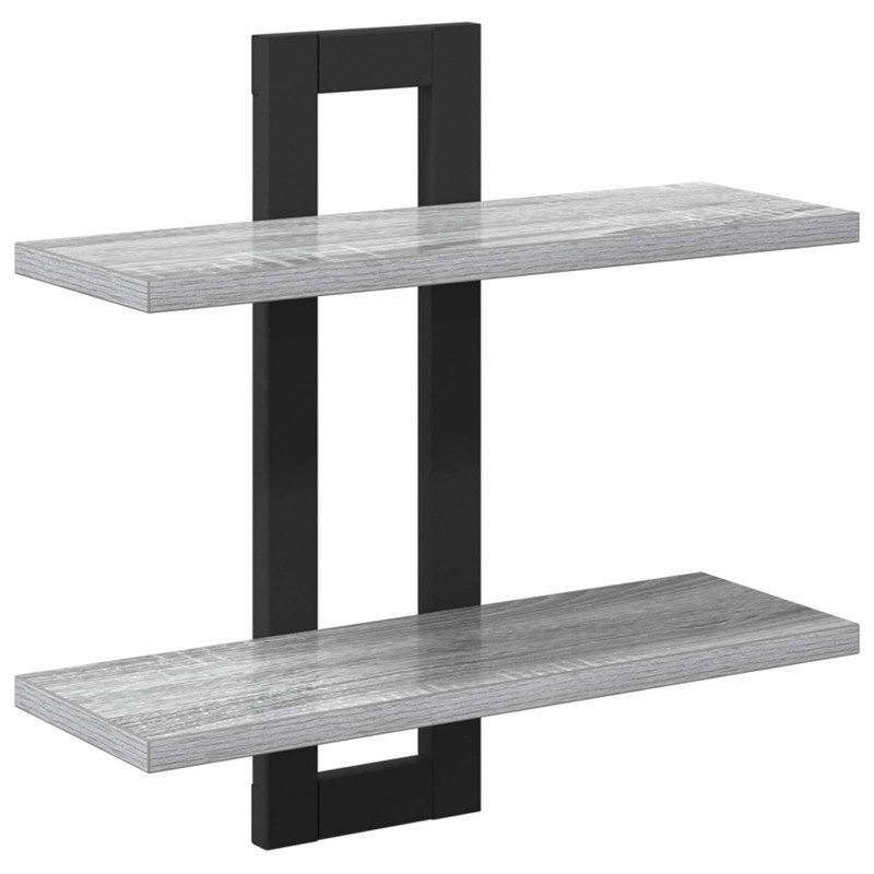 vidaXL Κρεμαστά ράφια Γκρι Sonoma 40 x 15 x 40 εκ Επεξεργασμένο Ξύλο