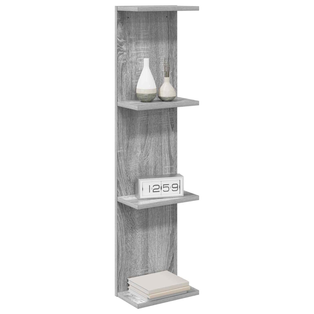 vidaXL Ράφι Τοίχου 2 τμχ. Γκρι Sonoma 22 x 15 x 100 εκ