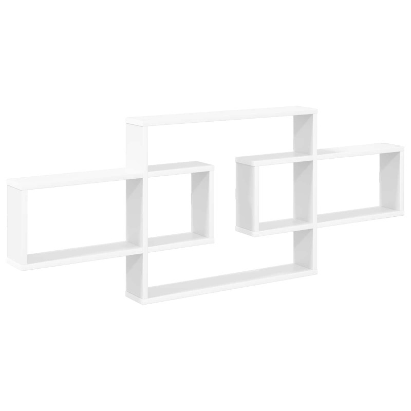 vidaXL Ράφι Τοίχου Λευκό 130 x 10 x 50 εκ. Επεξεργασμένο Ξύλο