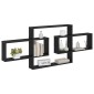 vidaXL Ράφι Τοίχου Μαύρη Δρυς 130 x 10 x 50 εκ. Επεξεργασμένο Ξύλο