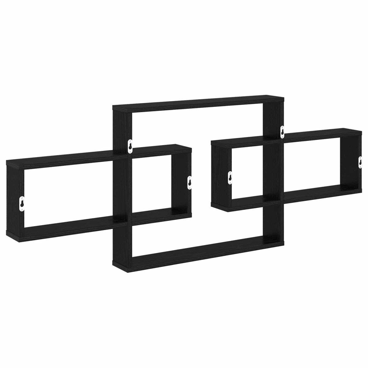 vidaXL Ράφι Τοίχου Μαύρη Δρυς 130 x 10 x 50 εκ. Επεξεργασμένο Ξύλο
