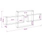 vidaXL Ράφι Τοίχου Sonoma Δρυς 130 x 10 x 50 εκ. Επεξεργασμένο Ξύλο