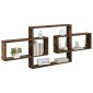 vidaXL Ράφι Τοίχου Καπνισμένο Ξύλο Δρυός 130 x 10 x 50 εκ.