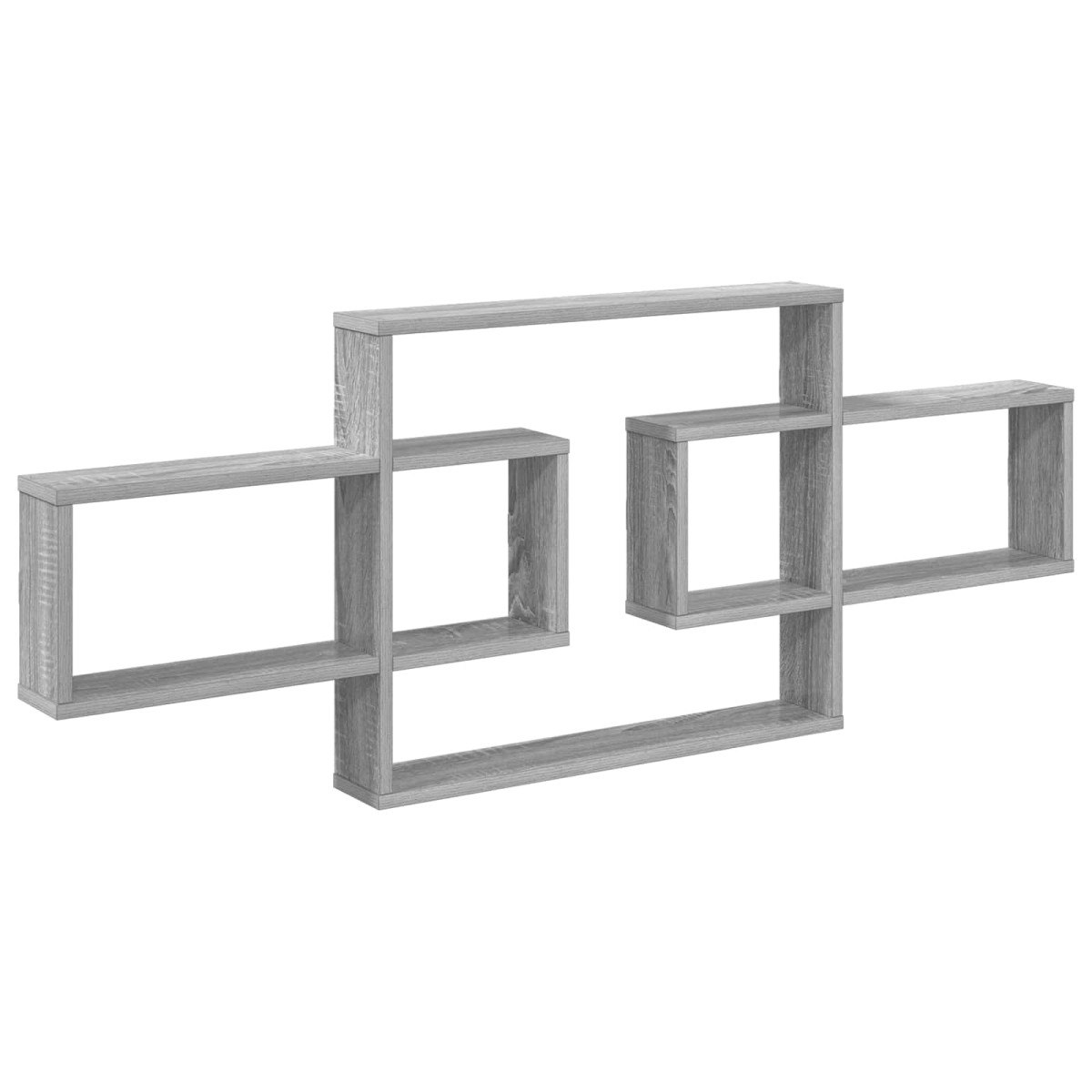 vidaXL Ράφι Τοίχου Γκρι Sonoma 130 x 10 x 50 εκ. Επεξεργασμένο Ξύλο