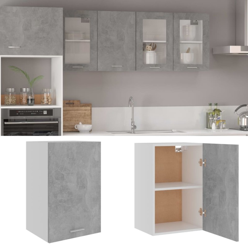 vidaXL Κρεμαστό Ντουλάπι "Lyon" Γκρι Σκυρόδεμα 39,5x31x60 εκ. από Τεχνητό Ξύλο