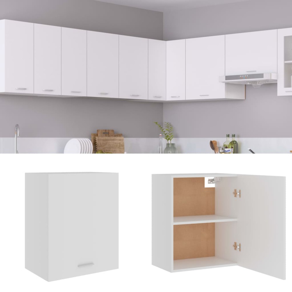 vidaXL Κρεμαστό Ντουλάπι "Lyon" Λευκό 50x31x60 εκ. από Τεχνητό Ξύλο