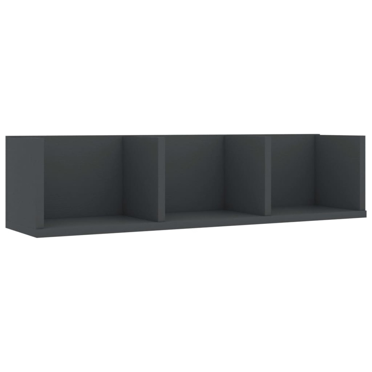 vidaXL Ράφι Τοίχου για CD Γκρι 75 x 18 x 18 εκ. Μοριοσανίδα
