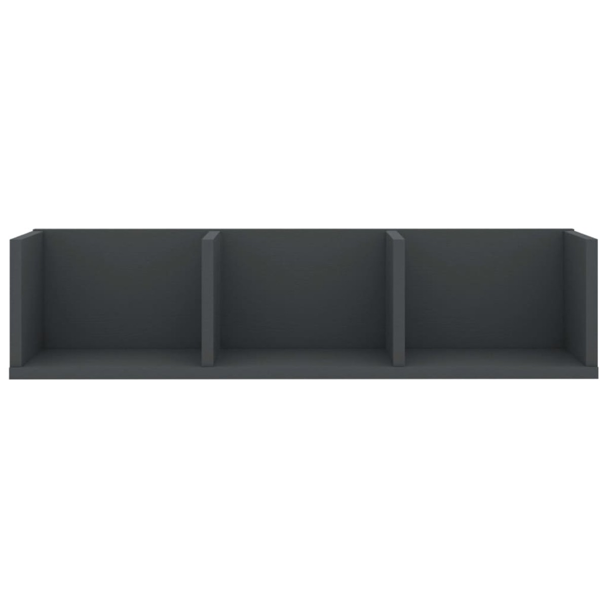 vidaXL Ράφι Τοίχου για CD Γκρι 75 x 18 x 18 εκ. Μοριοσανίδα