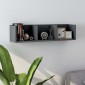 vidaXL Ράφι Τοίχου για CD Γκρι 75 x 18 x 18 εκ. Μοριοσανίδα
