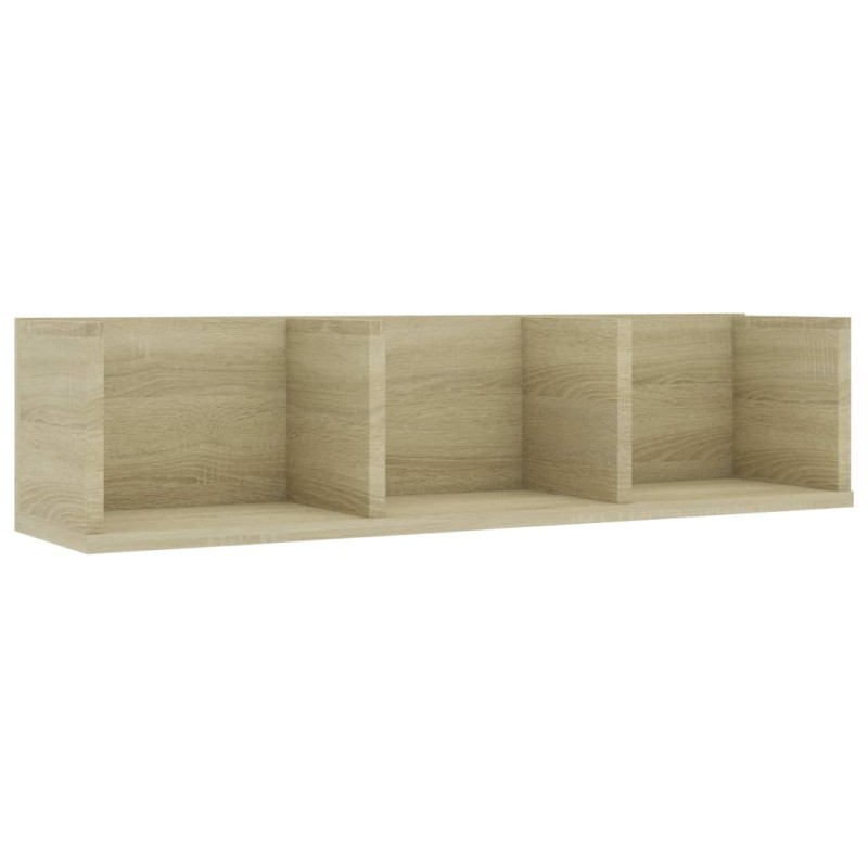 vidaXL Ράφι Τοίχου για CD Sonoma Δρυς 75 x 18 x 18 εκ. από Επεξ. Ξύλο