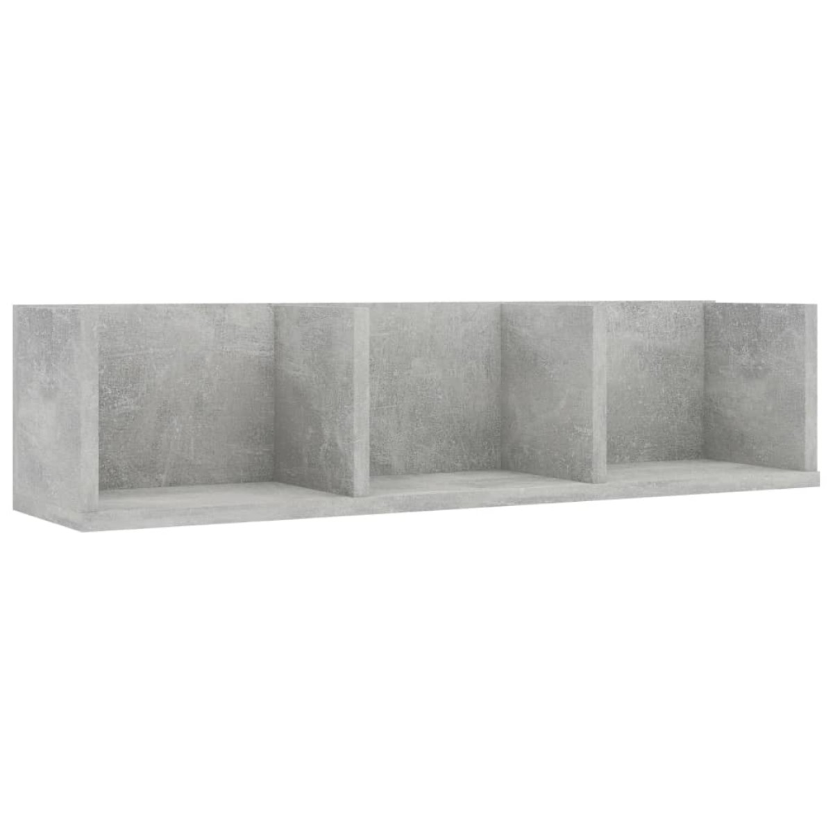 vidaXL Ράφι Τοίχου για CD Γκρι Σκυροδέματος 75x18x18 εκ. Μοριοσανίδα