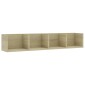vidaXL Ράφι Τοίχου για CD Sonoma Δρυς 100 x 18 x 18 εκ. Μοριοσανίδα